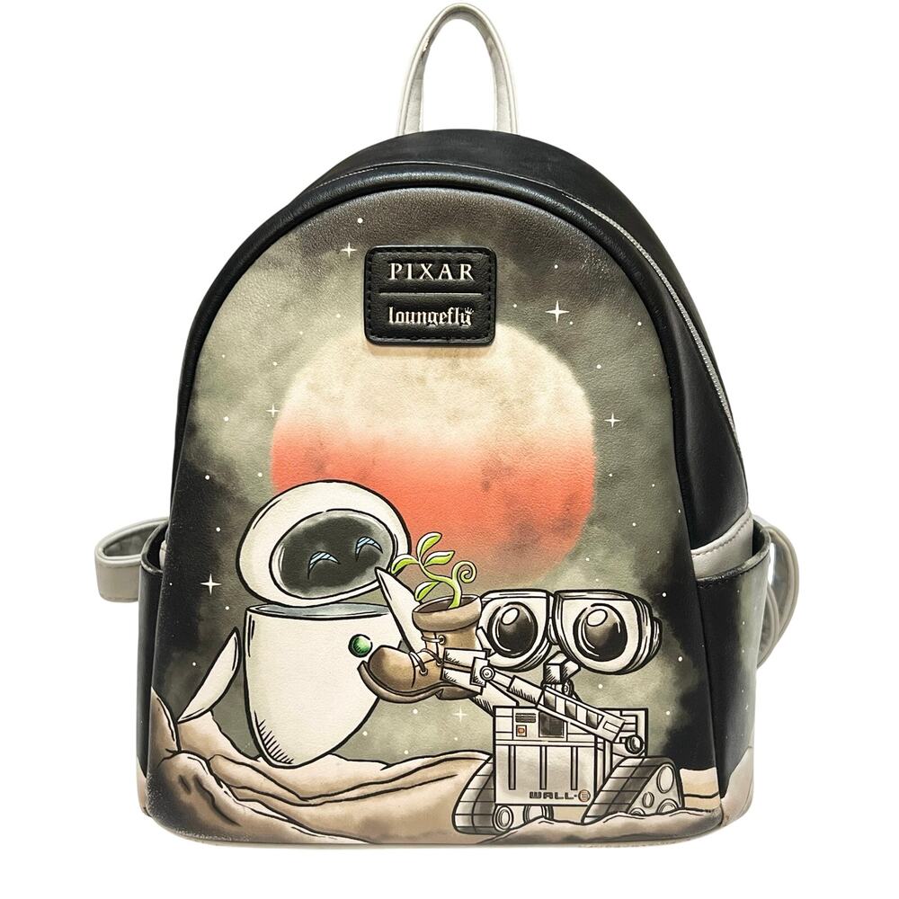 Loungefly Wall-E Eve Plant Boot Mini Backpack Disney Pixar Bag Black